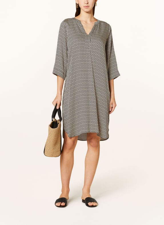 Smith & Soul Dress with 3/4 sleeves BLACK/ LIGHT BROWN