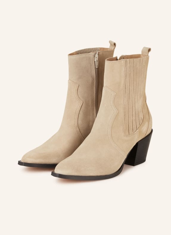 MRS & HUGS Ankle boots LIGHT BROWN