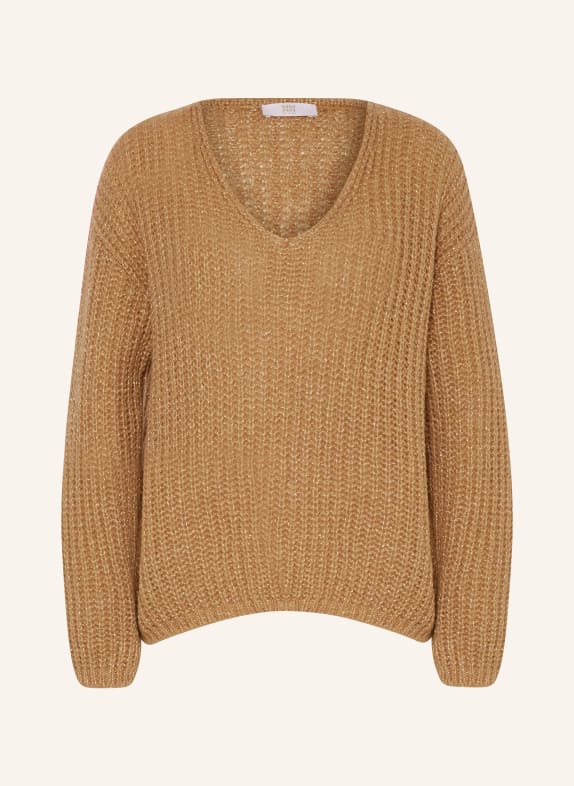 RIANI Pullover mit Glitzergarn CAMEL