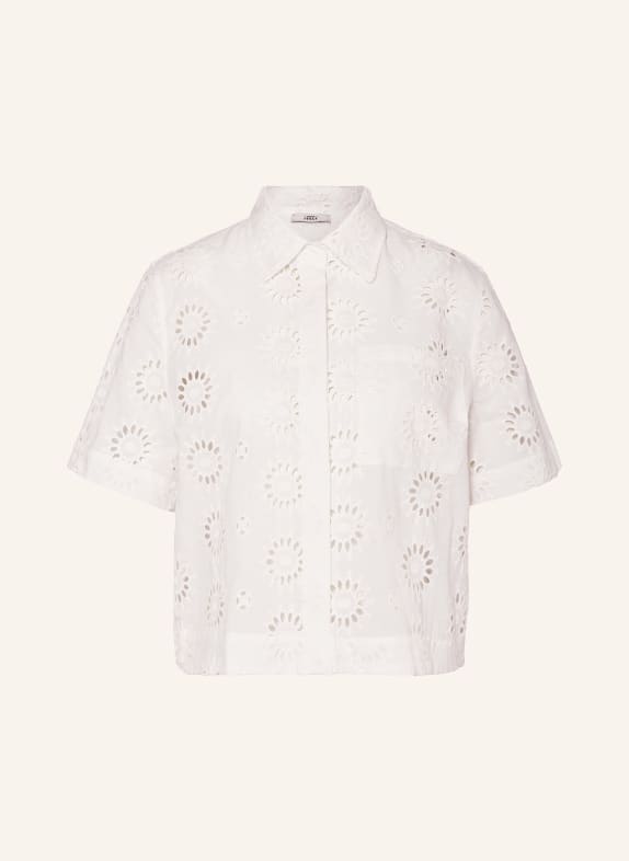 0039 ITALY Shirt blouse MIRANDA in broderie anglaise WHITE