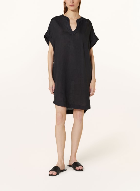 0039 ITALY Linen dress NORALIE BLACK