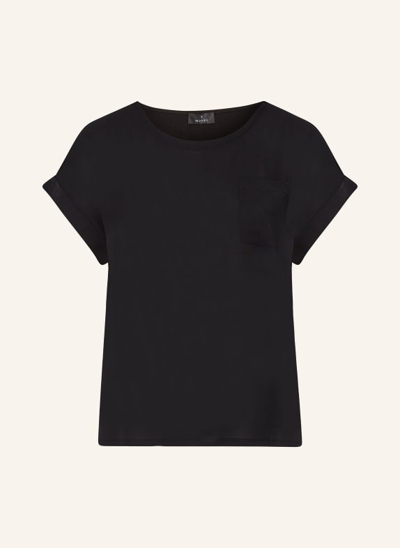 monari T-shirt in mixed materials BLACK