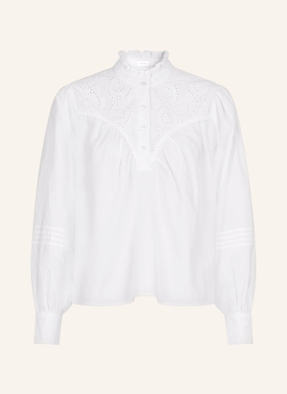 NEO NOIR Shirt blouse EMILY with broderie anglaise WHITE