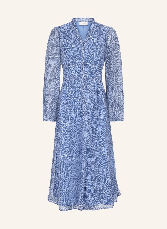 NEO NOIR Dress NIMES with ruffles BLUE/ LIGHT BLUE/ WHITE