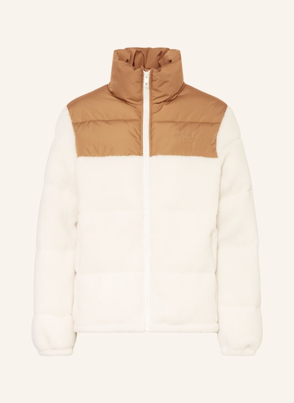 TheJoggConcept Quilted jacket JCBRIANDA in mixed materials CREAM/ BEIGE