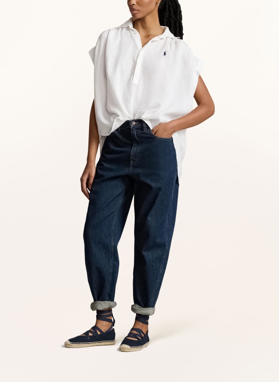 POLO RALPH LAUREN Shirt blouse made of linen WHITE