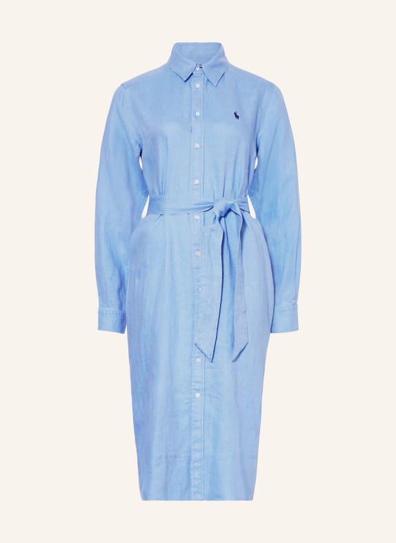 POLO RALPH LAUREN Shirt dress in linen BLUE
