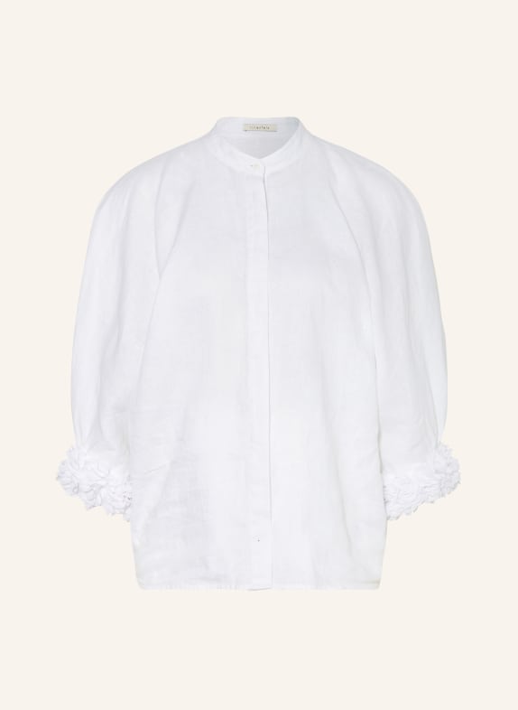 lilienfels Linen blouse with 3/4 sleeves WHITE