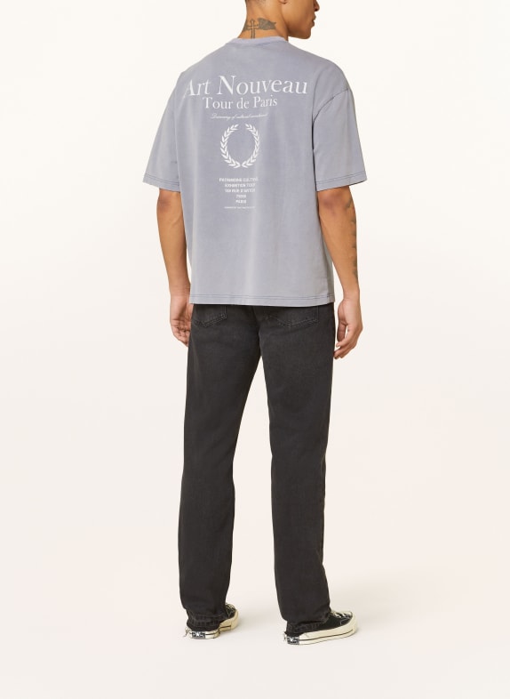 don't waste culture T-shirt DARA BLUE GRAY
