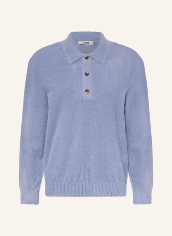COS Strick-Poloshirt Relaxed Fit BLAU