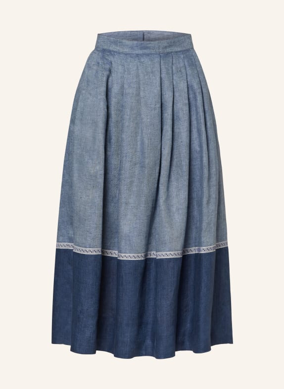 Grasegger Linen skirt IDA DARK BLUE