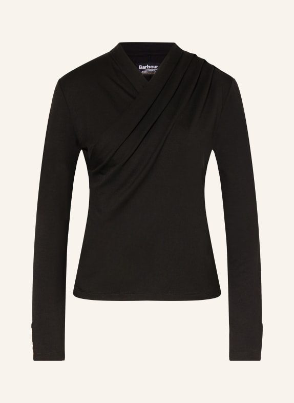 BARBOUR INTERNATIONAL Longsleeve IRINA in Wickeloptik SCHWARZ