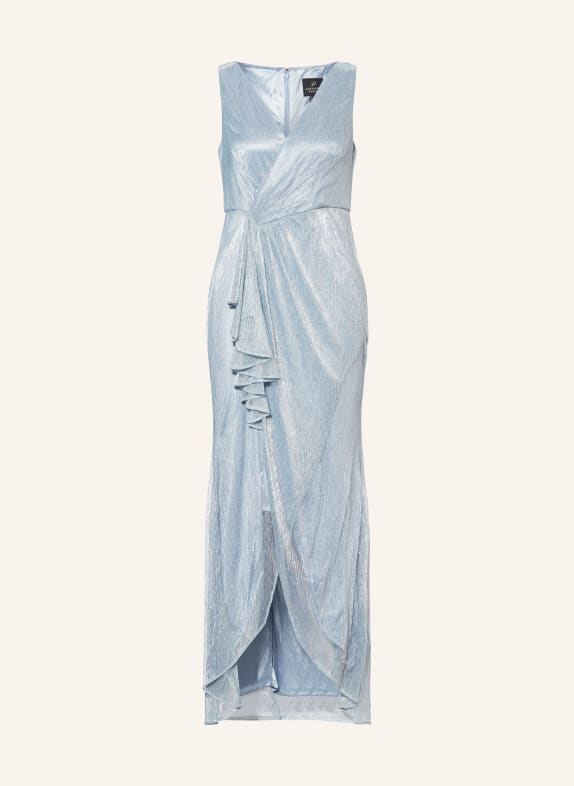 ADRIANNA PAPELL Evening dress with glitter thread in wrap look LIGHT BLUE