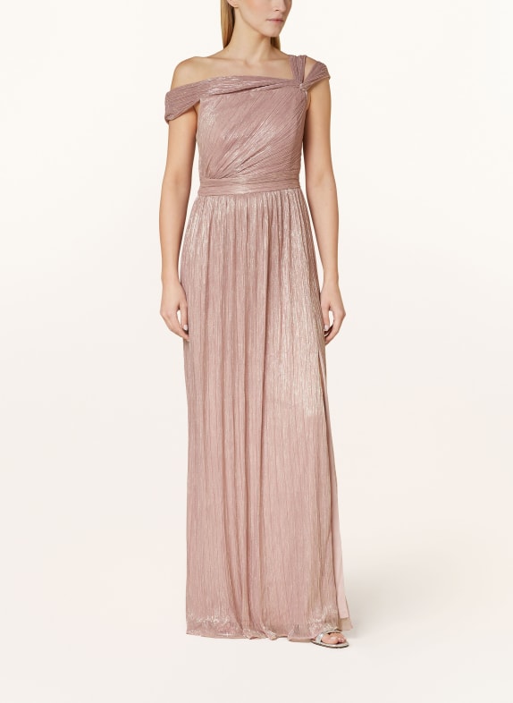 ADRIANNA PAPELL Evening dress with glitter thread ROSE GOLD