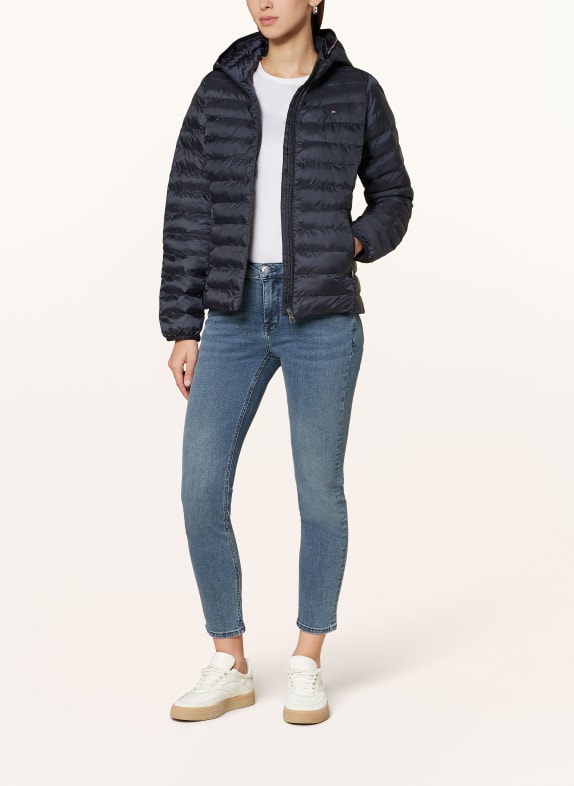 TOMMY HILFIGER Quilted jacket with detachable hood DARK BLUE