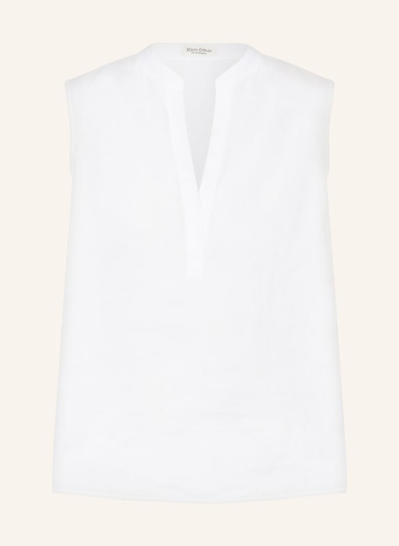 Marc O'Polo Linen top in mixed materials WHITE