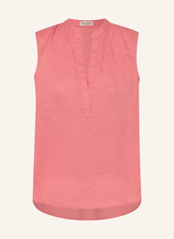 Marc O'Polo Linen top in mixed materials LIGHT RED