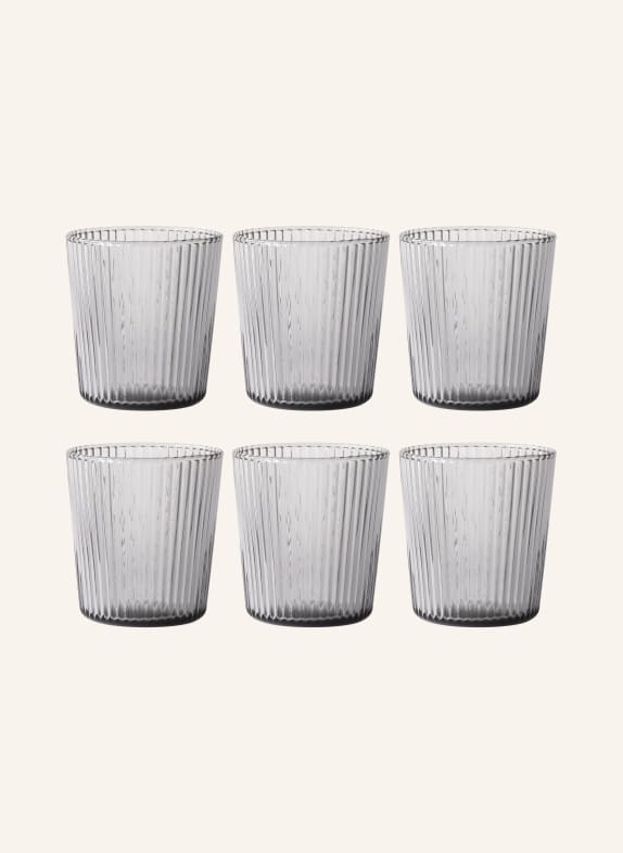 PAVEAU Set of 6 drinking glasses TWILIGHT BLACK