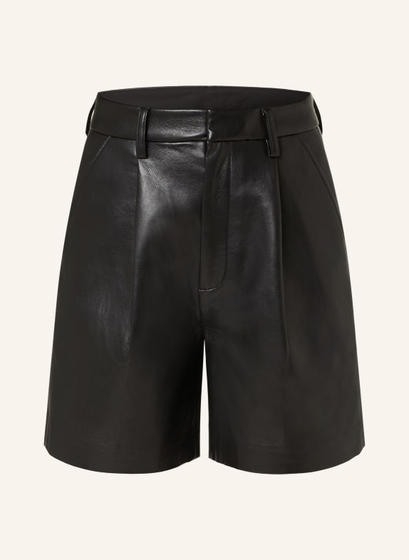 ANINE BING Leather shorts CARMEN BLACK