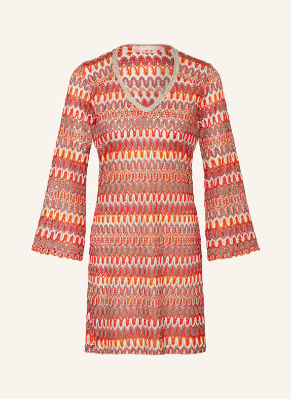 VALÉRIE KHALFON Lace dress STOWE ORANGE/ ECRU/ RED