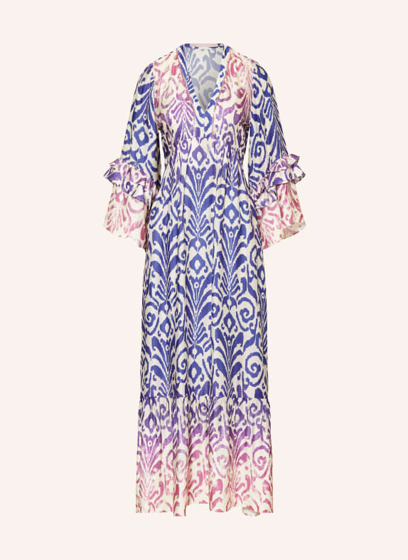 VALÉRIE KHALFON Dress RINGS with sequins FUCHSIA/ PURPLE/ ECRU