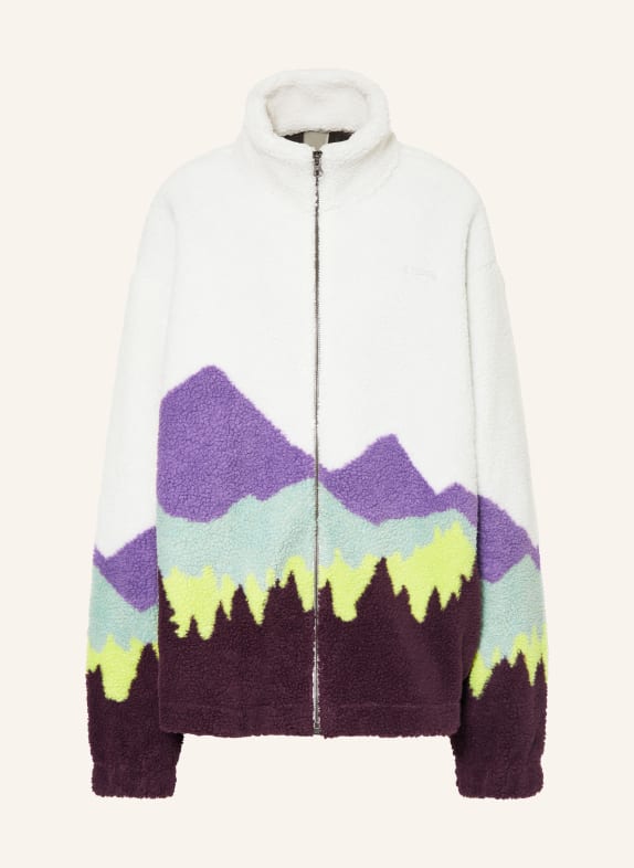 PICTURE Fleecejacke NYSS HELLGRAU/ DUNKELLILA/ HELLGRÜN