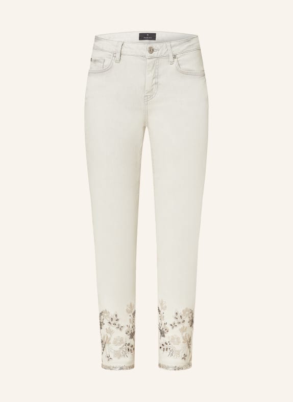 monari 7/8 Jeans with decorative gems and sequins 115 marmor