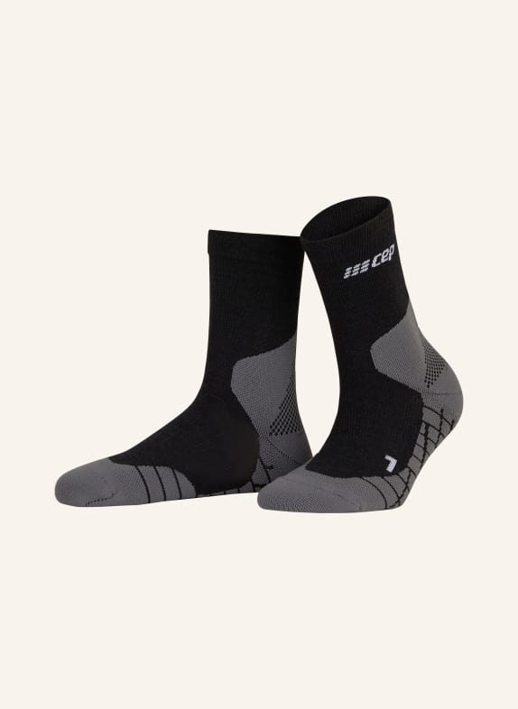 cep Trekking socks LIGHT MERINO COMPRESSION - MID CUT 301 Black