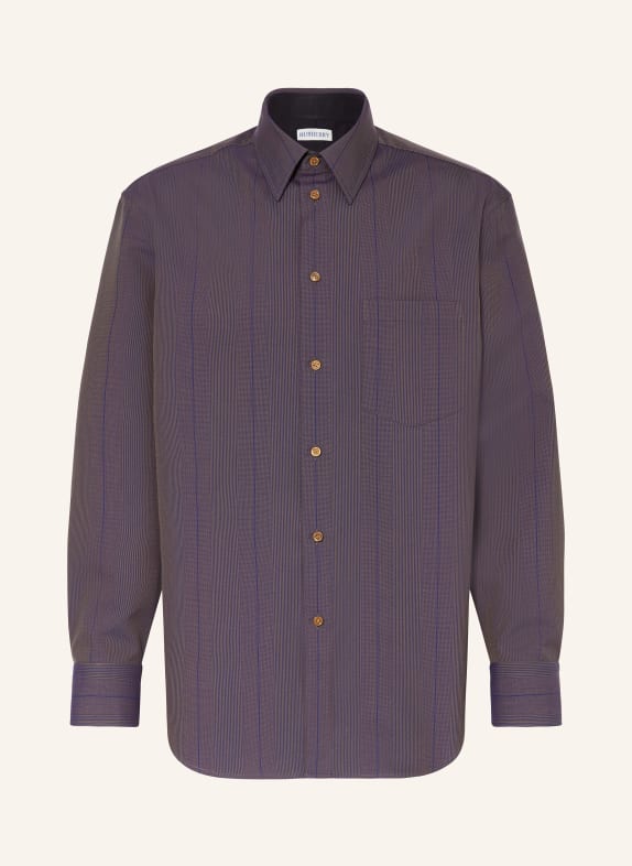 BURBERRY Shirt comfort fit DARK BLUE/ ORANGE