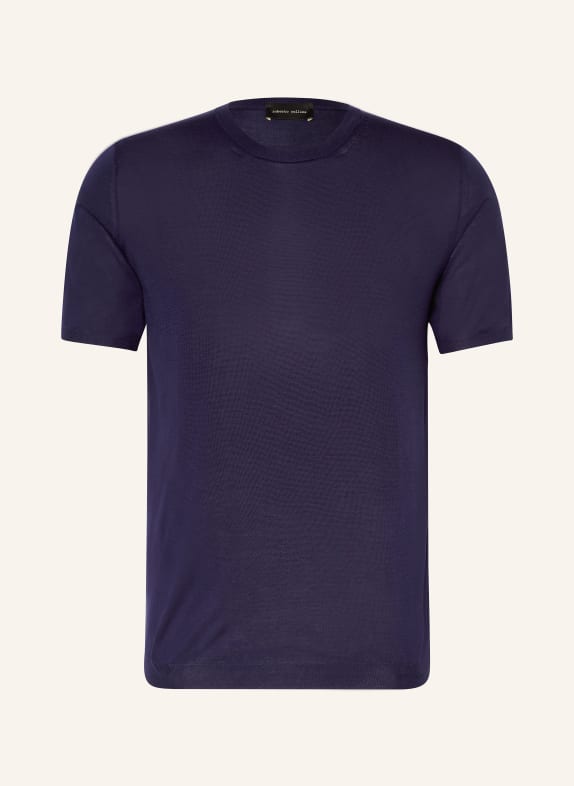 roberto collina T-shirt made of silk DARK BLUE