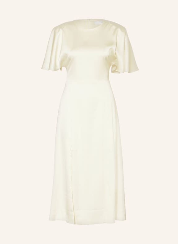 ROTATE Satin dress with frills WHITE