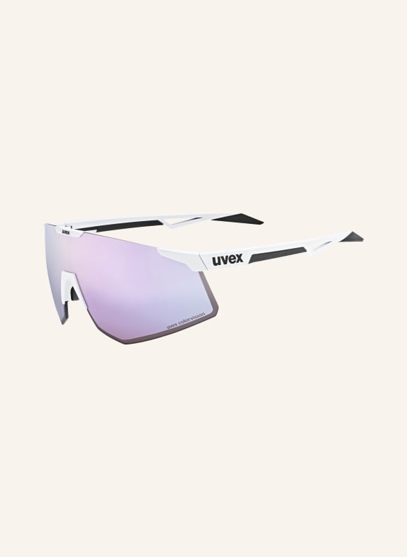 uvex Cycling glasses PACE PERFORM S CV 01403 - MATTE WHITE / PINK