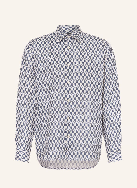 Marc O'Polo Linen shirt regular fit WHITE/ DARK BLUE