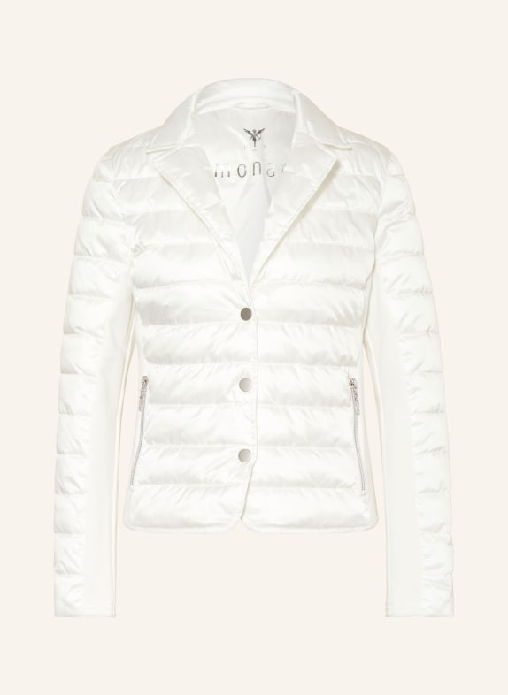 monari Quilted jacket in mixed materials WHITE