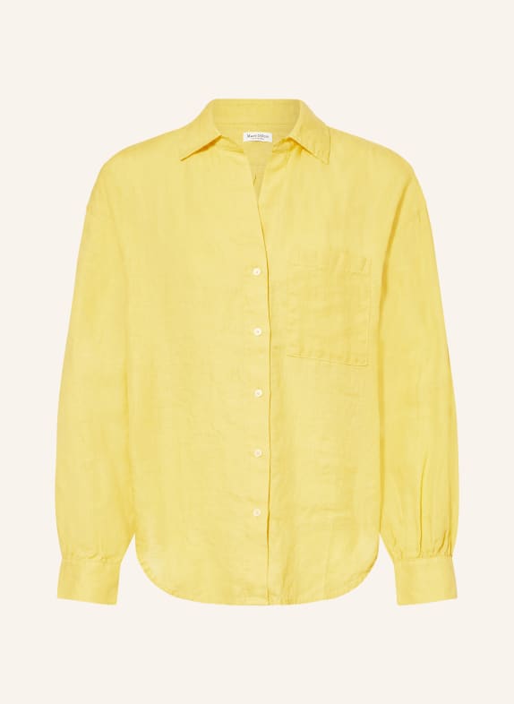Marc O'Polo Shirt blouse made of linen YELLOW