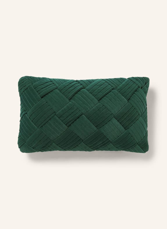 Westwing Collection Decorative cushion cover SINA in velvet DARK GREEN
