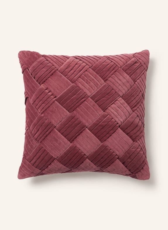 Westwing Collection Decorative cushion cover SINA in velvet DARK RED