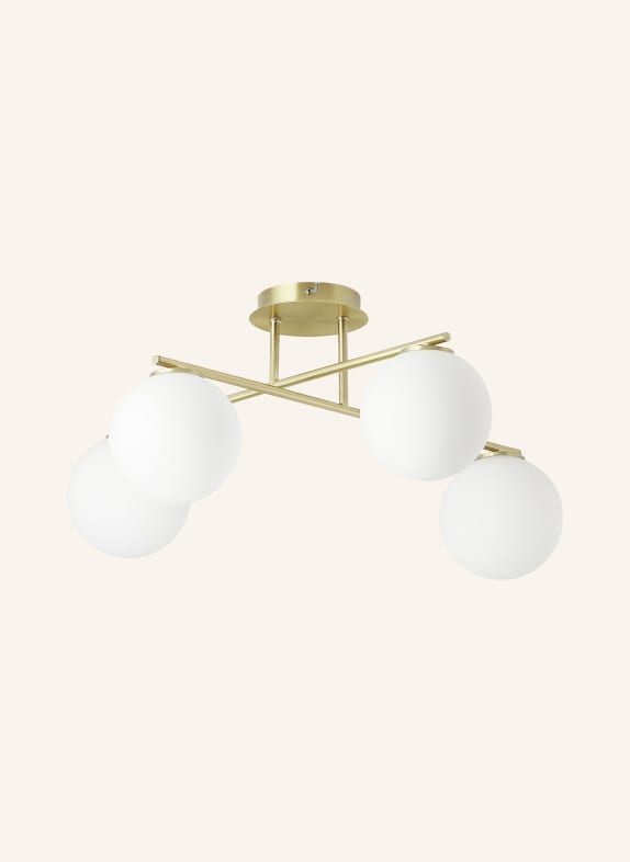 Westwing Collection Ceiling light ATLANTA WHITE/ GOLD