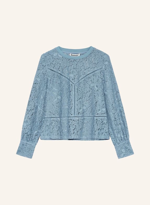 BEAUMONT Lace blouse BREE BLUE GRAY