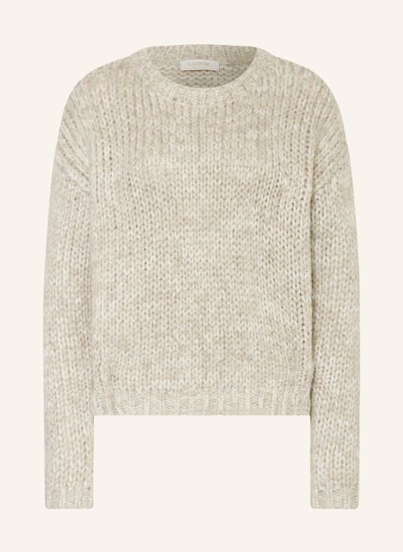 CATNOIR Sweter z błyszczącą przędzą KREMOWY/ BEŻOWY