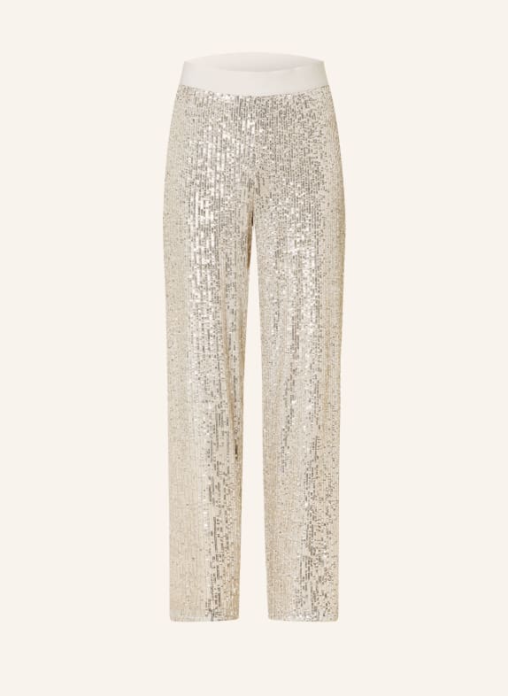 CATNOIR Trousers with sequins CREAM/ SILVER