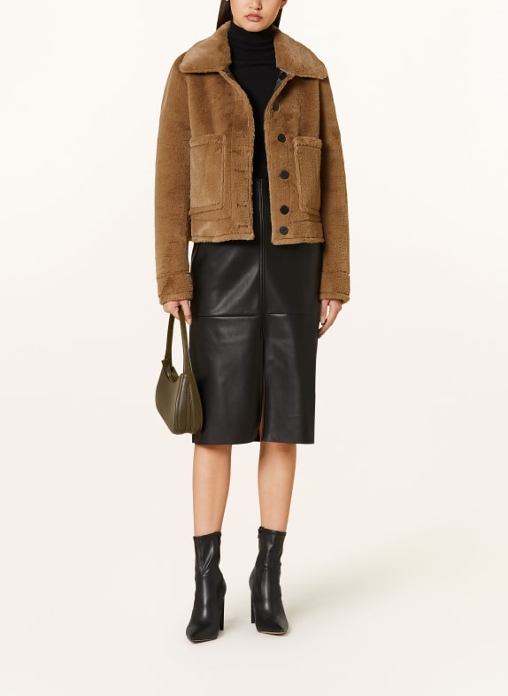 CATNOIR Kurtka ze sztucznego futra SREBRNY/ SZAROBRĄZOWY