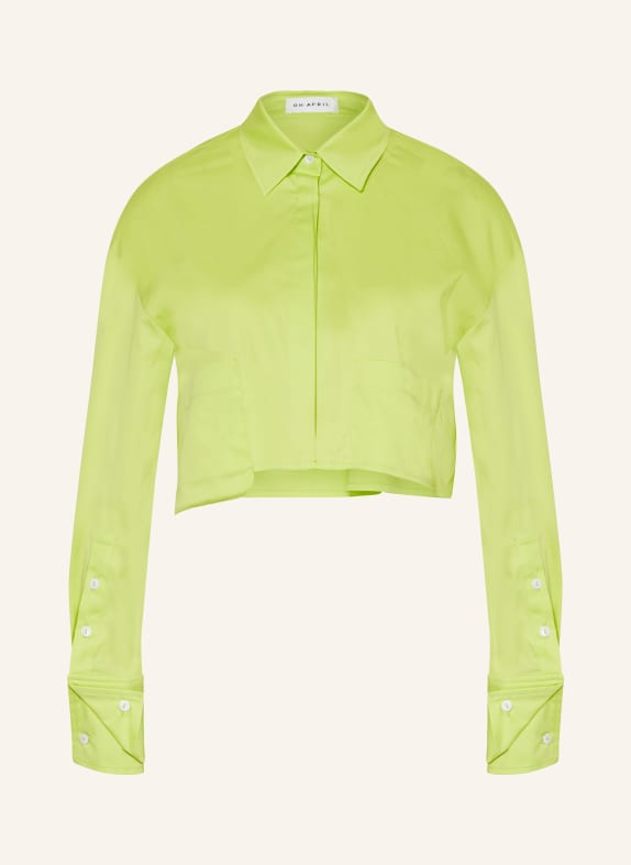 OH APRIL Cropped-Hemdbluse ARIA LIME LIME