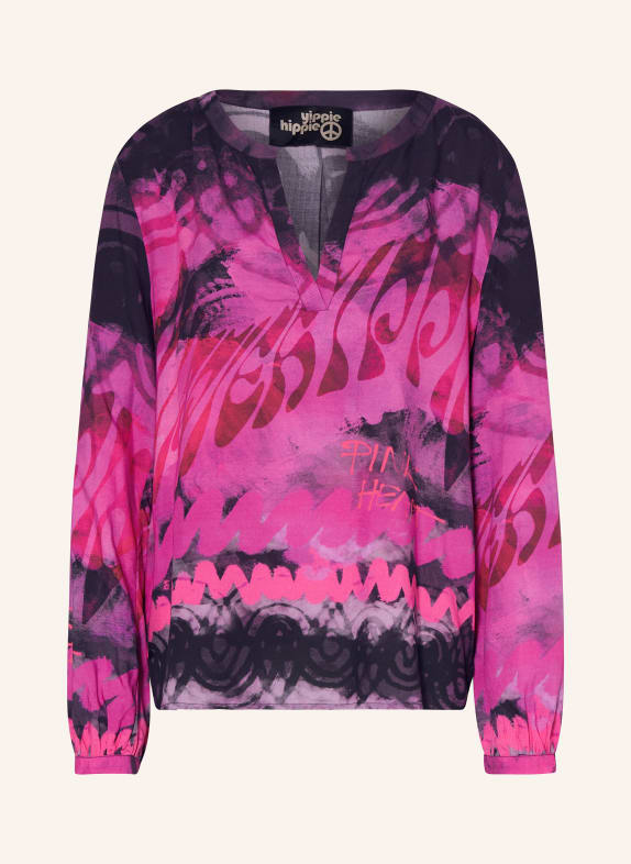yippie hippie Shirt blouse PINK/ BLACK/ DARK PURPLE