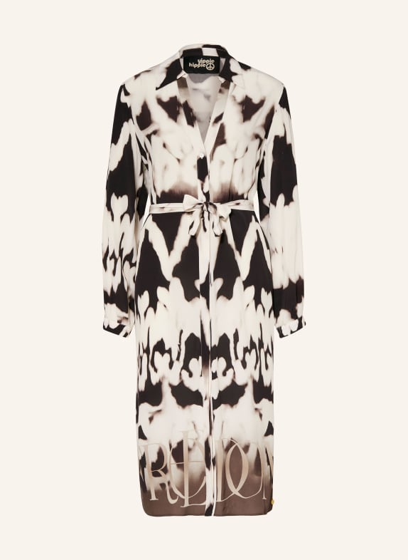 yippie hippie Hemdblusenkleid CREME/ SCHWARZ/ TAUPE