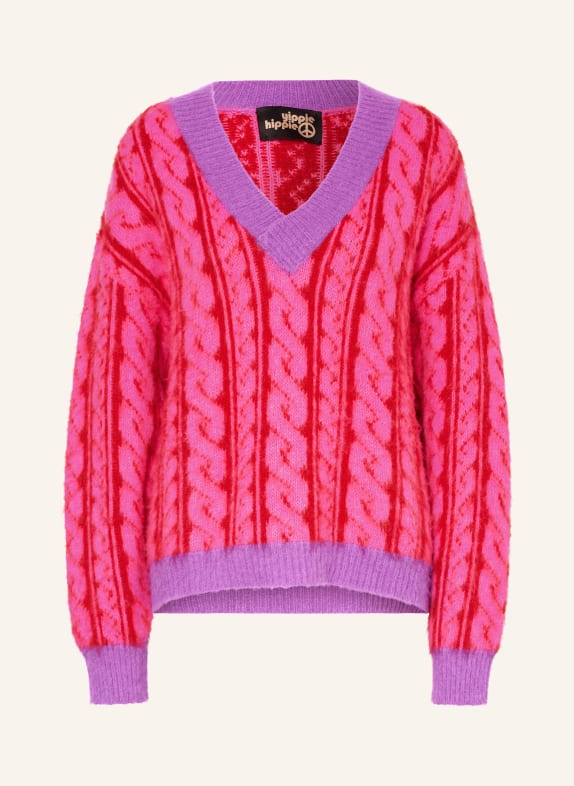yippie hippie Pullover PINK/ ROT/ LILA