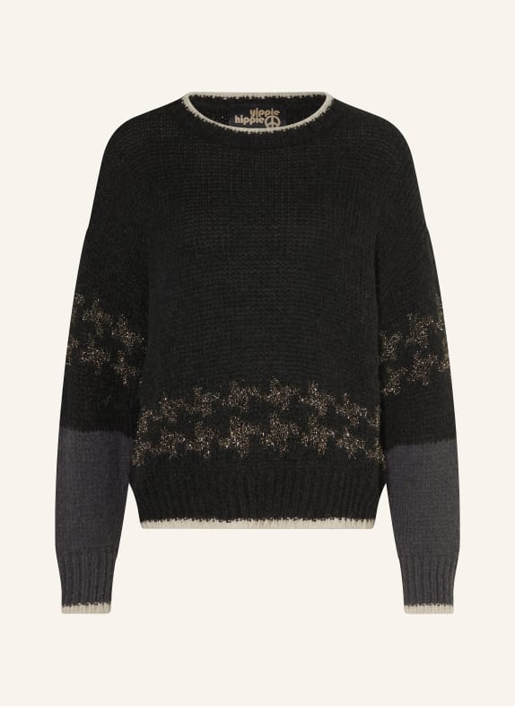 yippie hippie Pullover mit Glitzergarn SCHWARZ/ DUNKELGRAU/ GOLD