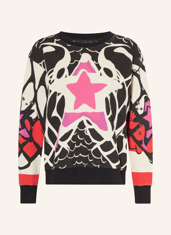 yippie hippie Sweatshirt ECRU/ BLACK/ RED