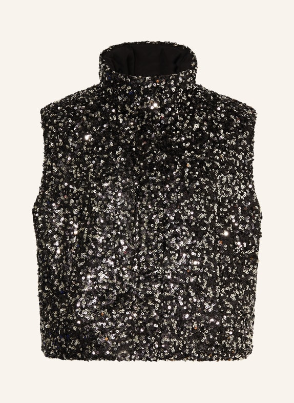 yippie hippie Weste mit Pailletten SCHWARZ/ SILBER