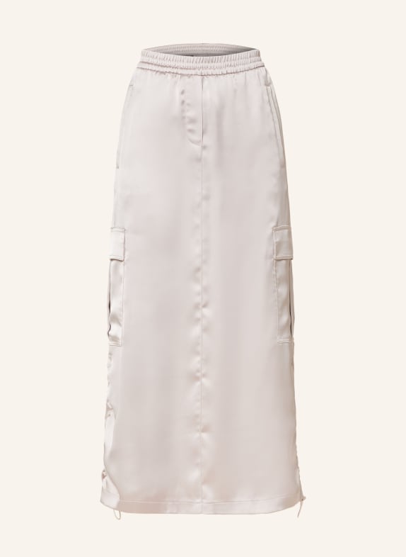 MARC AUREL Cargo skirt in satin TAUPE